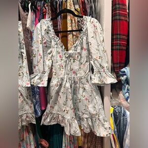 Hill House Home The Samantha Dress Pond Floral Poplin